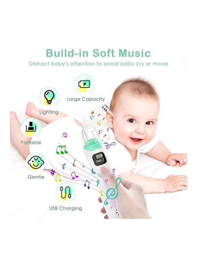 Rock Pow Electric Rechargeable Nasal Aspirator For Babies 3 Silicone Tips And 3 Suction Levels With Music Light Soothing Function  - Image 4