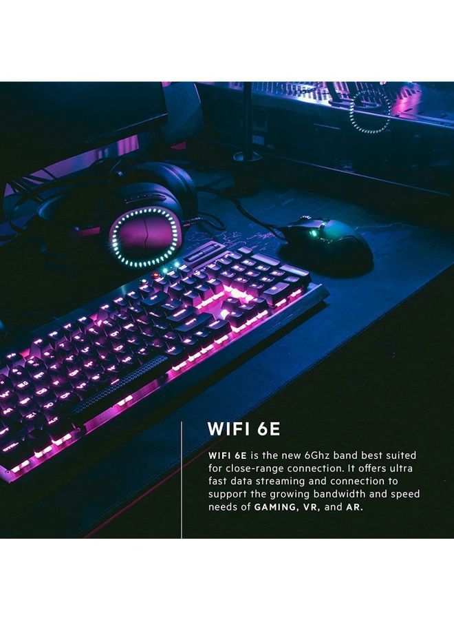لينكسيس - جهاز توجيه Hydra Pro 6E ثلاثي النطاق WiFi 6E Mesh - جهاز توجيه لاسلكي للألعاب بـ 8 قنوات، نطاق 6 جيجاهرتز للبث بدقة 8K، سرعة تصل إلى 6.6 جيجابت في الثانية، تغطية 2700 قدم مربع، أكثر من 55 جهازًا، يعمل مع نظام Velop Mesh - Image 1
