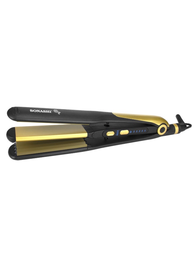 SONASHI Hair Straightener With Dryer SHS-2082G + SHD-5004 Black/Gold  - Image 4