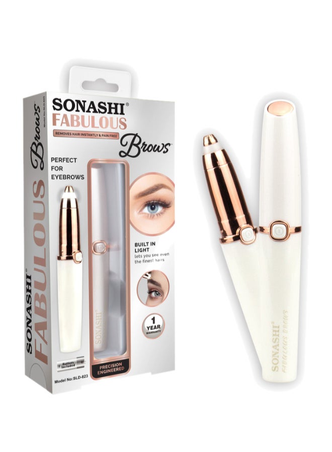 SONASHI - 2-Piece Brows Hair Remover Set With Straightener SHS-2082 + SLD-823 White/Gold - Image 1