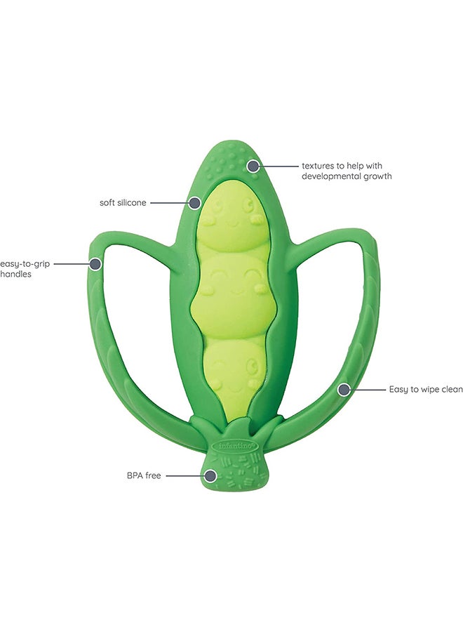 infantino - Lil Nibbles Textured Silicone Teether - Image 1