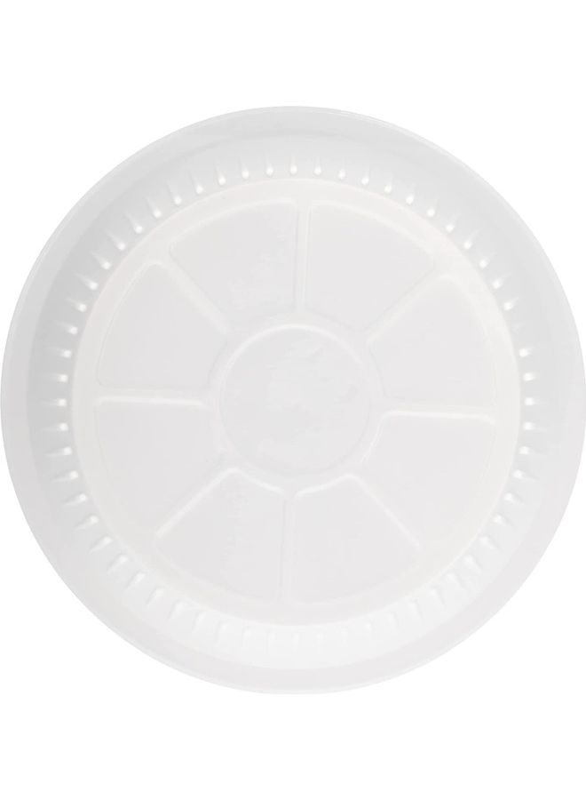 Falcon 25 Pieces Round Plastic Plate White 22cm - Image 2