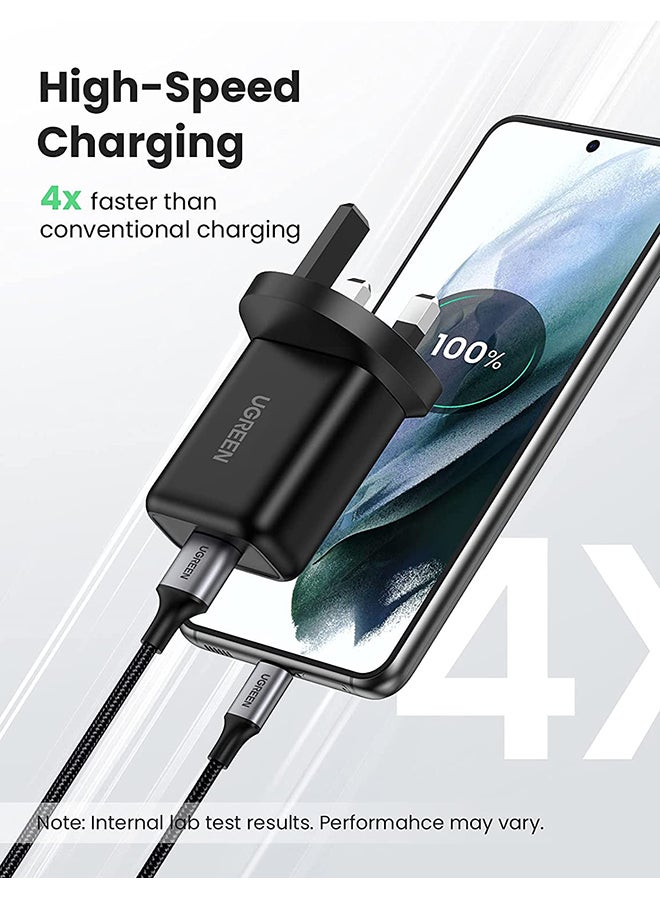 Ugreen - USB Charger 18W Fast Phone Charger Wall Plug QC 3.0 Travel Adapter Quick Charge Mobile Adapter for Samsung Galaxy A03 A13 A22 A32 M12 Nokia Xiaomi Apple etc black - Image 1