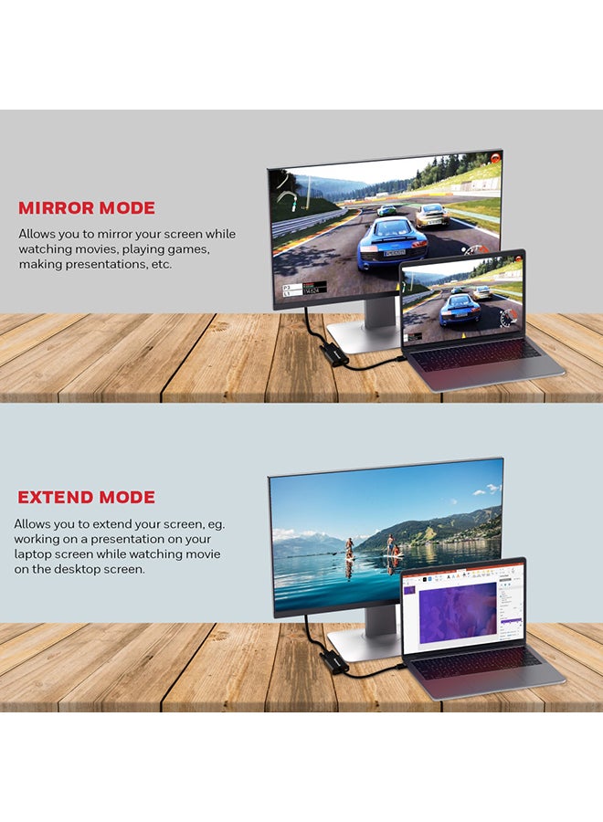 Honeywell - 3-in-1 HDMI to VGA, 3.5mm Audio Jack And Micro USB Port, 1080p@60Hz HDMI Resolution And 6.75GB Transfer Speed, VGA Resolution 1920x1200P@60Hz, Compatible With-LED, Laptop, Gaming Console etc Black - Image 1