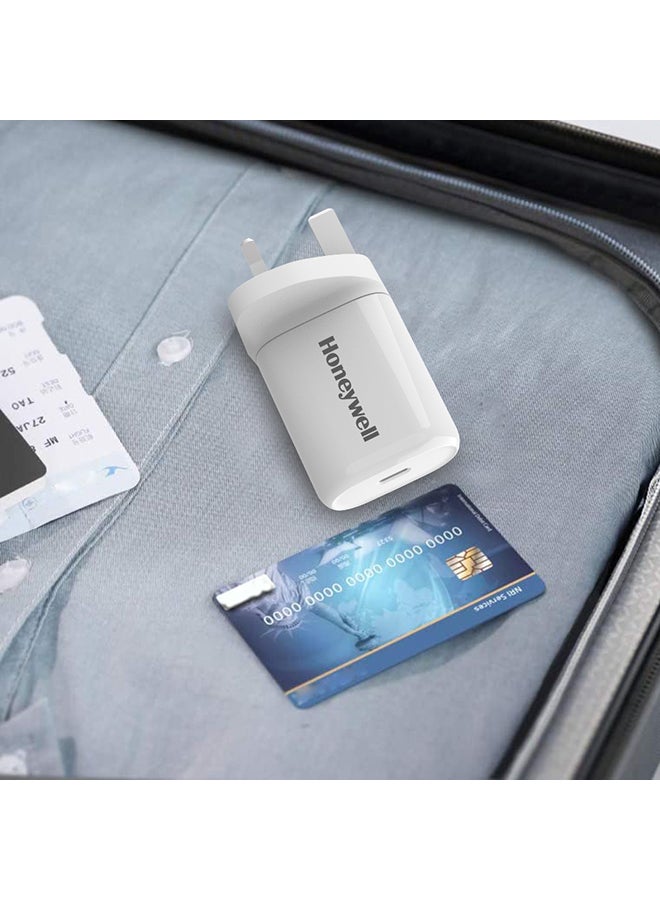 Honeywell - PD 20W USB-C Ultra-Fast Charger Compatible With iPhone 16/15/14/13/12/11 Series, ipad, Google Pixel, Samsung Galaxy And Oneplus, 3 Yrs Manufacturer Warranty White - Image 1