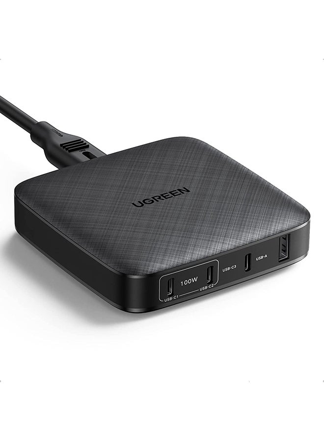 Ugreen - PD 100W USB C Wall Charger 4-Port Fast Power Adapter Compatible for Macbook Pro Air New iPad 9 iPad Mini 6 iPhone 14/14 Plus/14 Pro/14 Pro Max/iPhone 13 Pro iPad Pro 2021 Galaxy S21 etc Black - Image 1