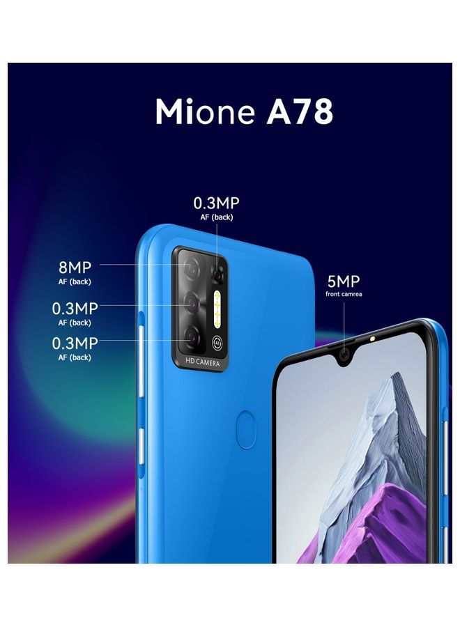 A78 mobile phone, 6.26 inch screen, dual SIM, 3 memory, 32 memorys, battery capacity 4000mAh, support face/fingerprint unlock
