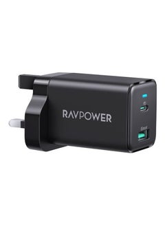 RAVPOWER Pioneer 45W USB-C And USB-A Wall Charger Black  - Image 1