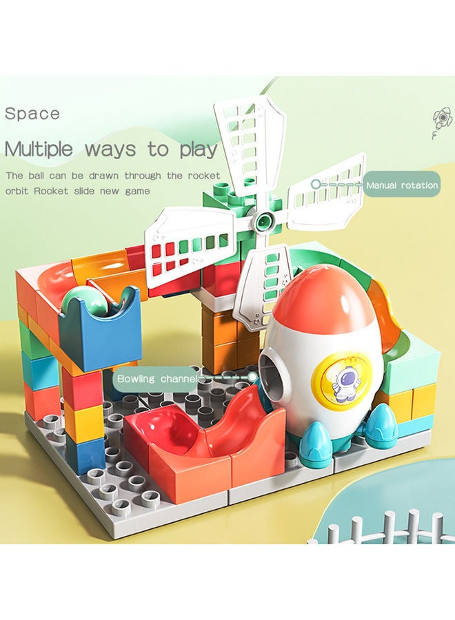 كيدل لعبة أحجية تركيب مكعبات صغيرة بمزلجة يمكنك تركيبها بنفسك مع أشكال ملونة، ويمكن استخدامها كلعبة أحجية تعليمية للتعلم المبكر، وتقديمها كهدية للأطفال والأطفال حديثي المشي والأولاد والبنات من 71 قطعة JY2333348 71 أكبر من سنتين - Image 2