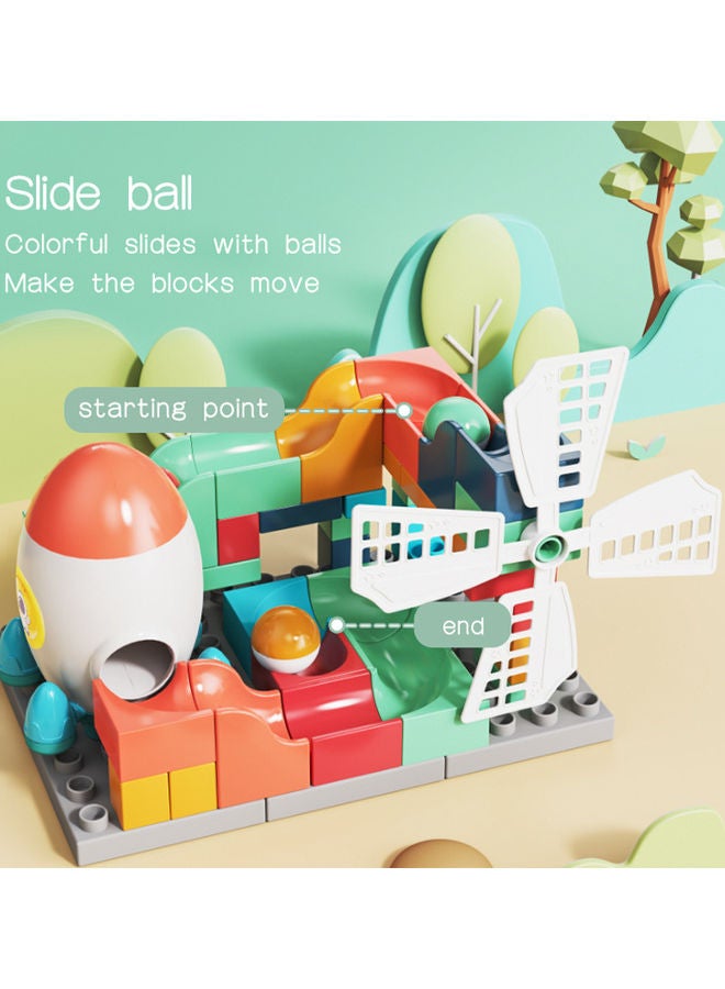 كيدل لعبة أحجية تركيب مكعبات صغيرة بمزلجة يمكنك تركيبها بنفسك مع أشكال ملونة، ويمكن استخدامها كلعبة أحجية تعليمية للتعلم المبكر، وتقديمها كهدية للأطفال والأطفال حديثي المشي والأولاد والبنات من 71 قطعة JY2333348 71 أكبر من سنتين - Image 3