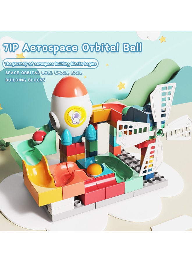 كيدل لعبة أحجية تركيب مكعبات صغيرة بمزلجة يمكنك تركيبها بنفسك مع أشكال ملونة، ويمكن استخدامها كلعبة أحجية تعليمية للتعلم المبكر، وتقديمها كهدية للأطفال والأطفال حديثي المشي والأولاد والبنات من 71 قطعة JY2333348 71 أكبر من سنتين - Image 5