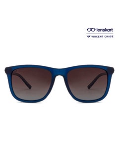 VINCENT CHASE Mirage Full Rim Wayfarer Polarized & UV Protected Sunglasses For Men & Women VC S12643 - 54mm - Blue  - Image 1