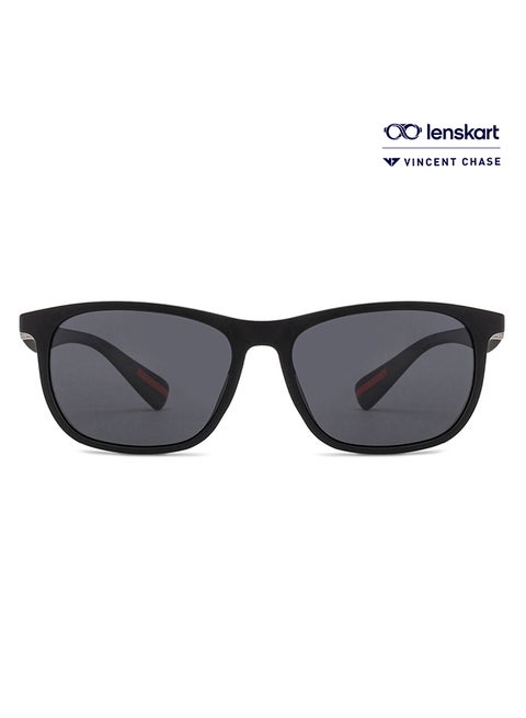 Air Full Rim Wayfarer Frame Polarized & UV Protected Sunglasses LA S13163 - 54mm - Black