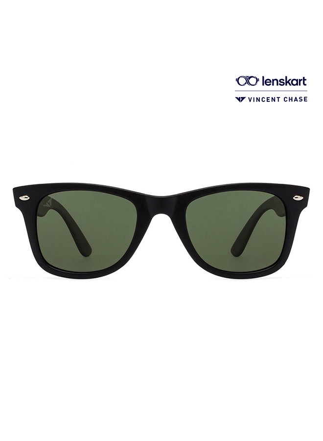 VINCENT CHASE Nomades Full Rim Wayfarer Frame Polarized & UV Protected Sunglasses VC 5147/P - 50mm - Black  - Image 1