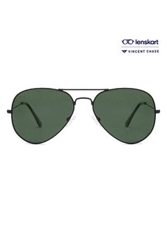 VINCENT CHASE Top Guns Full Rim Aviator Polarized & UV Protected Sunglasses For Men & Women VC 5158/P - 58mm - Black  - Image 1