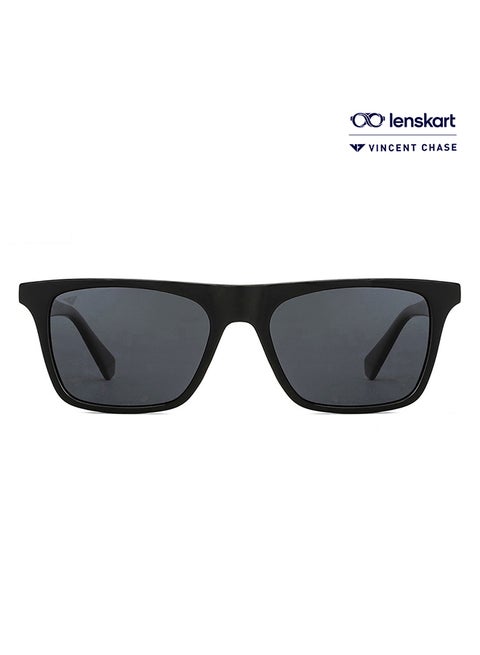 Mirage Full Rim Wayfarer Polarized & UV Protected Sunglasses For Men & Women VC S13971 - 53mm - Black