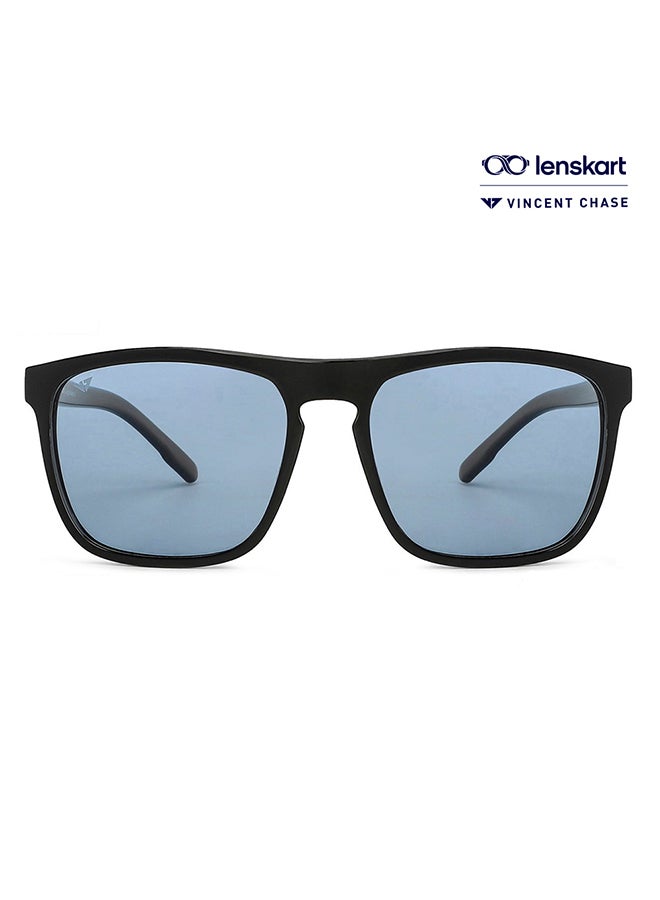 VINCENT CHASE Mirage Full Rim Wayfarer Frame Polarized & UV Protected Sunglasses VC S13981 - 54mm - Black  - Image 1