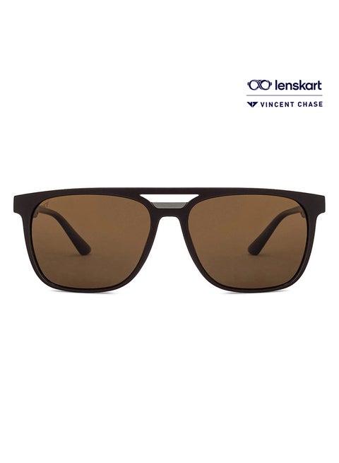 Mirage Full Rim Wayfarer Polarized & UV Protected Sunglasses For Men & Women VC S12644 - 57mm - Brown