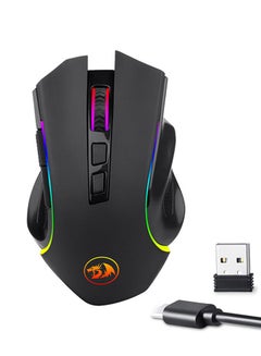 REDRAGON Redragon M602 Griffin RGB Gaming Mouse,RGB Spectrum Backlit Ergonomic Mouse With 7 Programmable Backlight Modes Up To 7200 DPI For Windows PC Gamers (Wireless)  - Image 1