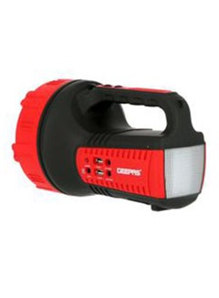 GEEPAS Rechargeable 15W Mega Luminous Hi-Power LED Searchlight Black/Red 16.5x27.5cm  - Image 2