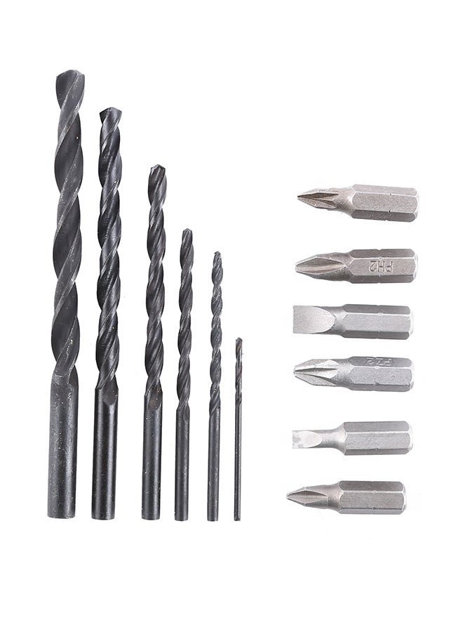 GEEPAS 13 Pcs Cordless Drill Set Black/Red - Image 2