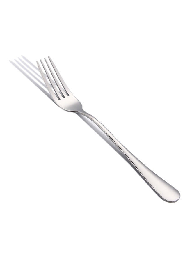 Sunhome - 16-Piece Stainless Steel Cutlery Dishwasher Safe Fork knife Spoon and Teaspoon, Silverware for Home Office Party Camping Flatware Eating Utensils 23,18,14 cm Silver 23,18,14cm - Image 1