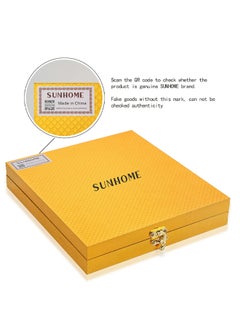 Sunhome 16-Piece Gold Plated Stainless Steel Flatware Cutlery Set Utensils For Kitchen Gold 23cm  - Image 2