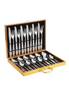 Sunhome 24-Piece Cutlery Set Silver/Gold  - Image 1