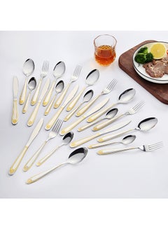 Sunhome 24-Piece Cutlery Set Silver/Gold  - Image 3