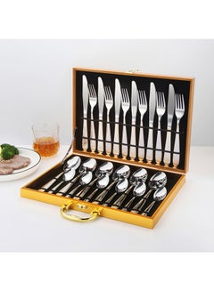 Sunhome 24-Piece Cutlery Set Silver/Gold  - Image 4