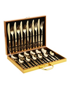 Sunhome 24-Piece Cutlery Set Gold 225mm  - Image 1
