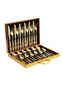 Sunhome 24-Piece Cutlery Set Gold 225mm  - Image 1
