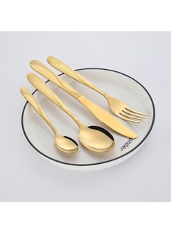 Sunhome 24-Piece Cutlery Set Gold 225mm  - Image 5