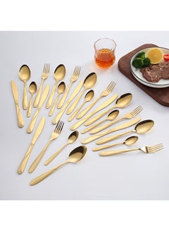 Sunhome 24-Piece Cutlery Set Gold 225mm  - Image 3