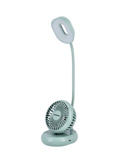 2-In-1 LED Desk Lamp With Mini Fan With Flexible Neck OMF1827 Green