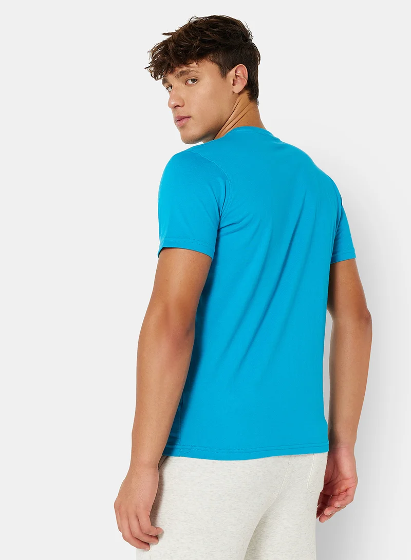 سيفي x دي‘اتيلير Eco-Friendly Graphic Crew T-Shirt Blue