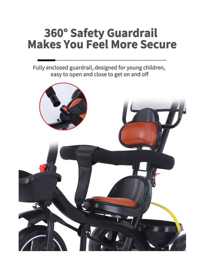 Kidle 6-in-1 Kids Baby Trike Stroller Tricycle With Adjustable Push Handle, Removable Canopy, Safety Harness - Image 4