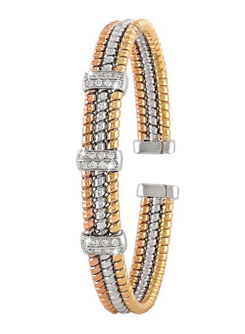 18K Gold Tessitore Multilayer Bangle