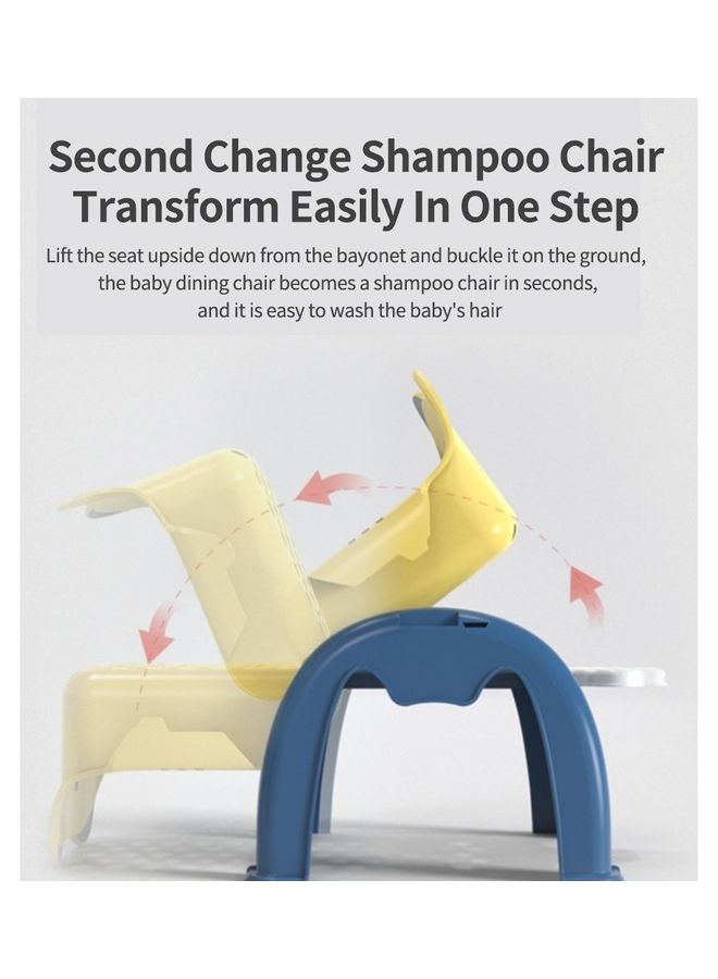 كيدل كرسي للأطفال حديثي المشي متعدد الاستخدامات وقابل للطي للاستحمام وغسل الشعر بالشامبو مع طبق للطعام - Image 5