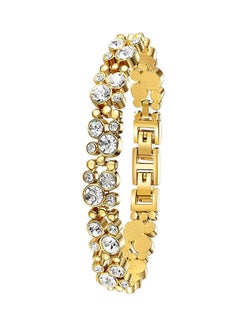 De Vani Women's Stone Studded Analog Watch D0097 With Bracelet Set  - Image 2