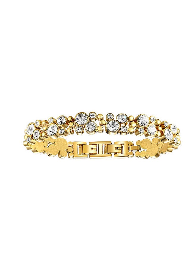 De Vani - Women's Stone Studded Analog Watch D0097 With Bracelet Set - Image 1