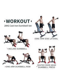 Rock Pow Dumbbell Iron Set 20kg 20kg  - Image 4