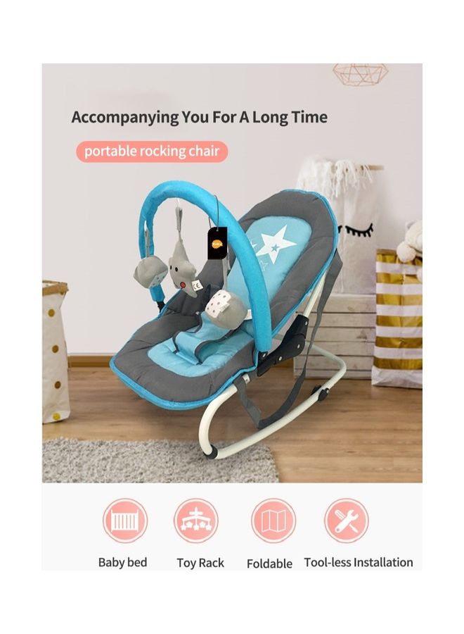 Generic Foldable Portable Baby Rocker With Detachable Toy Holder  - Image 2
