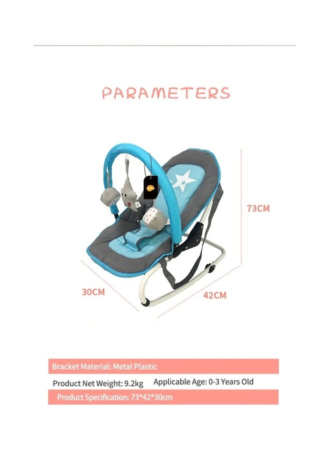 Foldable Portable Baby Rocker With Detachable Toy Holder
