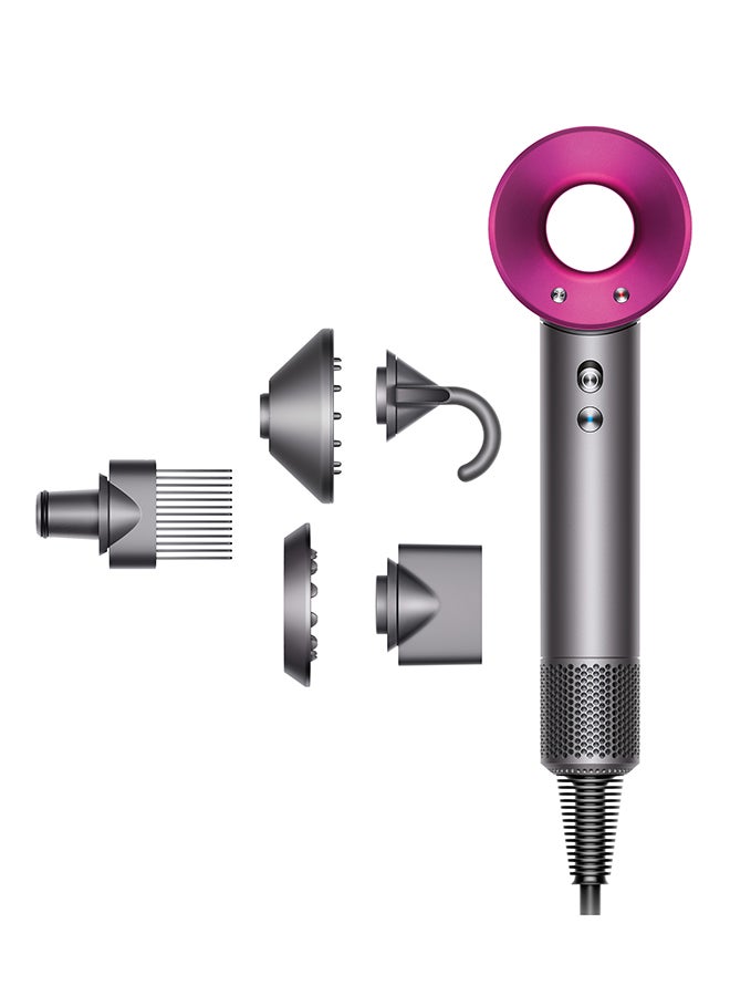 dyson Supersonic Hairdryer With 5 Attachments Iron/Fuchsia 