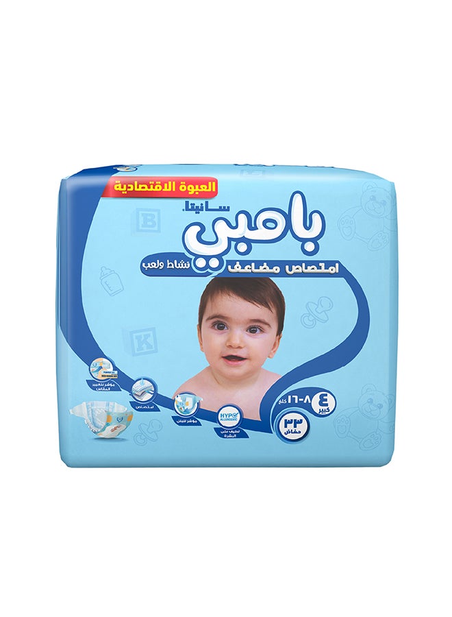Sanita Bambi - Size 4, Large, 8-16 Kg, Value Pack, 33 Diapers - Image 1