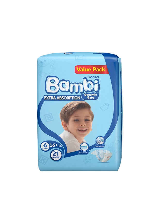 Sanita Bambi - Size 6, Xxl, 13-25 Kg, Value Pack, 21 Diapers - Image 1