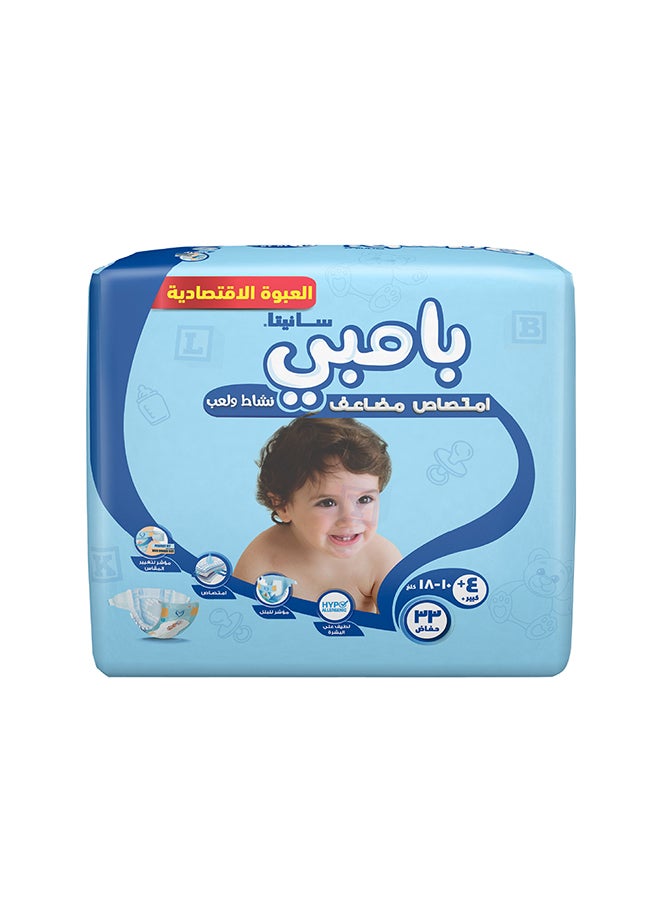 Sanita Bambi - Size 4+ Large 10-18 Kg Value Pack 33 Diapers - Image 1