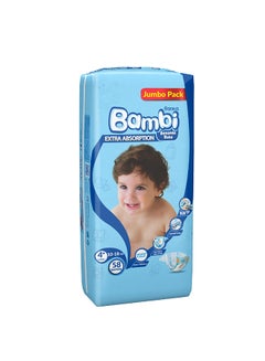 Sanita Bambi Sanita Baby Diapers, Size 4+, Large, 10-18 kg, Jumbo Pack, 58 Diapers  - Image 3
