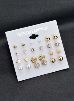 Generic 12 Pieces Stud Earrings Set  - Image 2